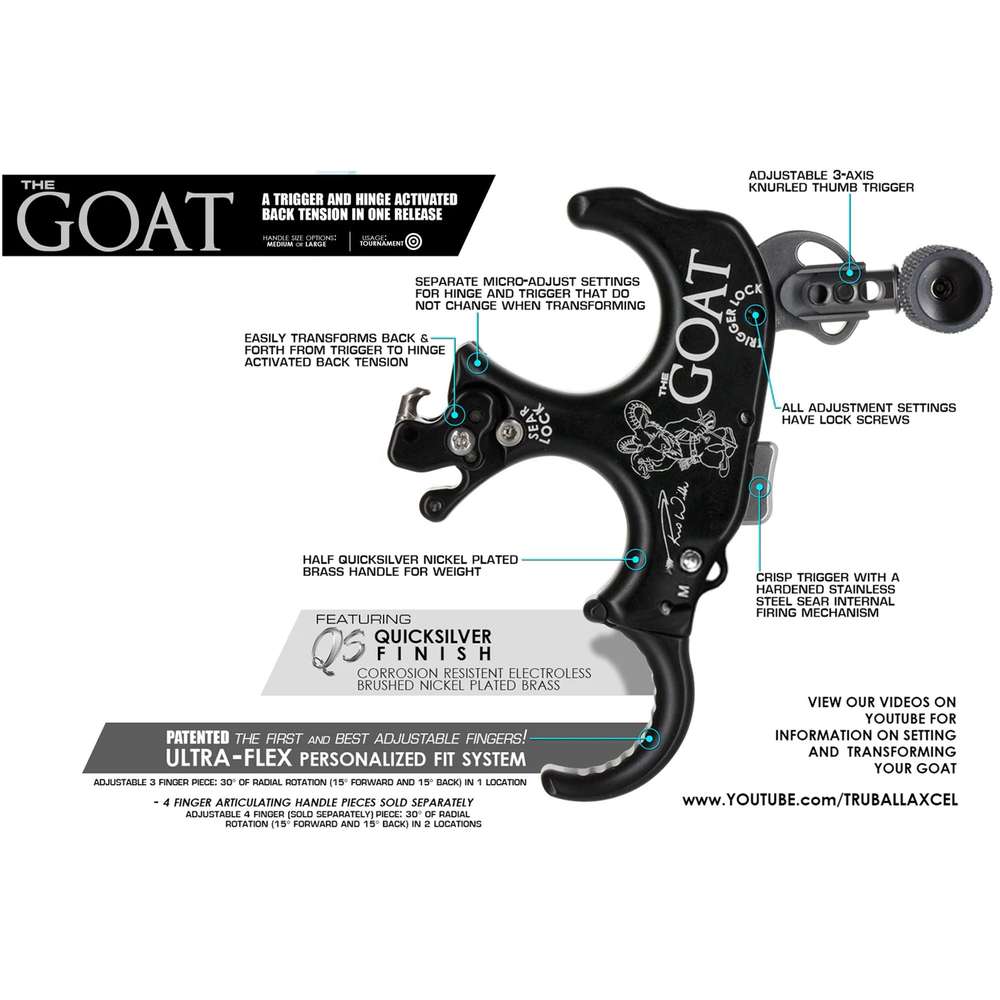 TRU Ball Trigger Release GOAT 3 Finger