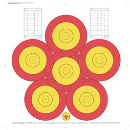 DANAGE PRACTICE FACES 40CM 6-SPOT REINFORCED PAPER