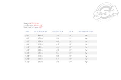 Skylon Novice Carbon Pfeil ID4.2 mit Vanes
